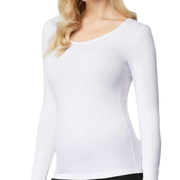 32 DEGREES HEAT Scoop Neck Tee 2-Pack - WHITE/GRAY (Size M) - Picture 3 of 5